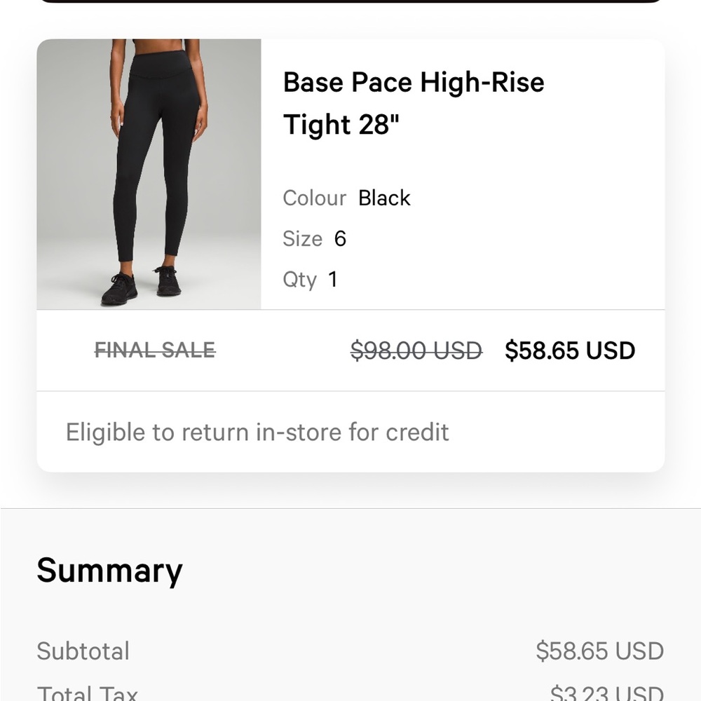 Lululemon base pace legging